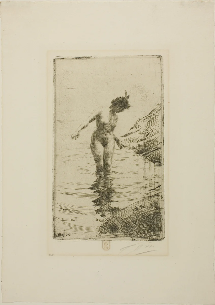 Cercles d'eau II by Anders Zorn, print, 1907