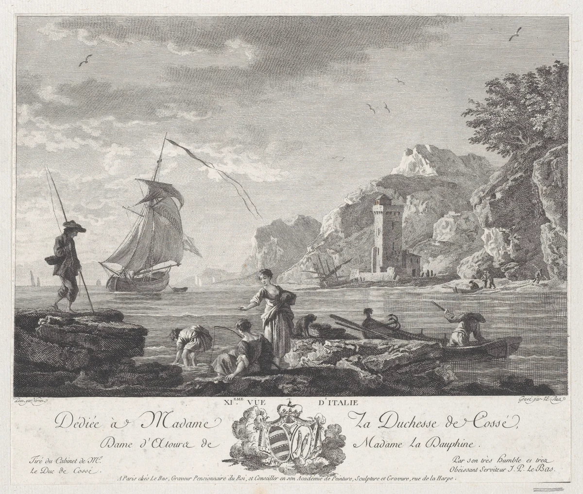 Eleventh View of Italy by Joseph Vernet, print, 1760-1770