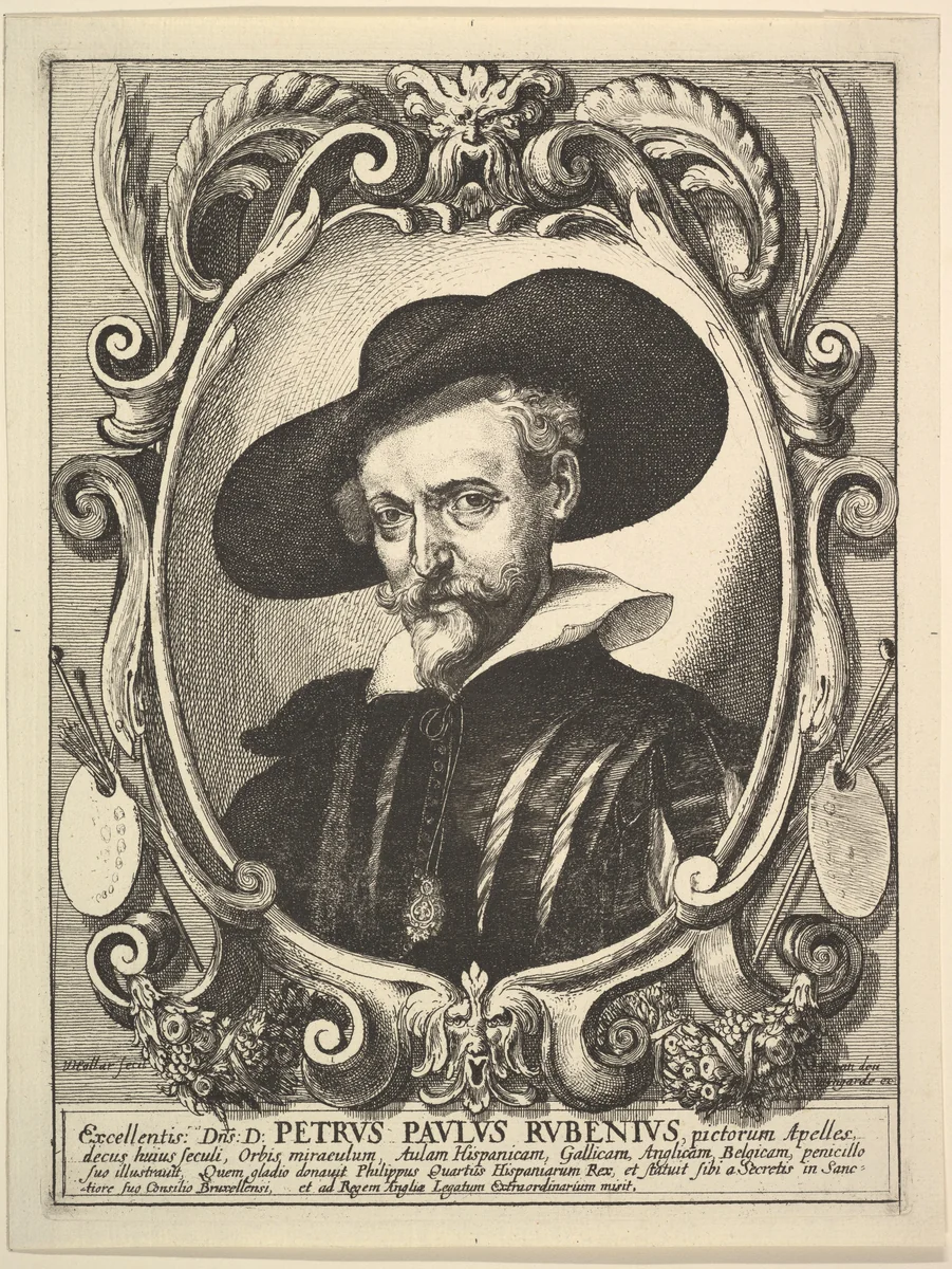 Peter Paul Rubens (Petrus Paulus Rubenius) by Wenceslaus Hollar, print, 1644-1652