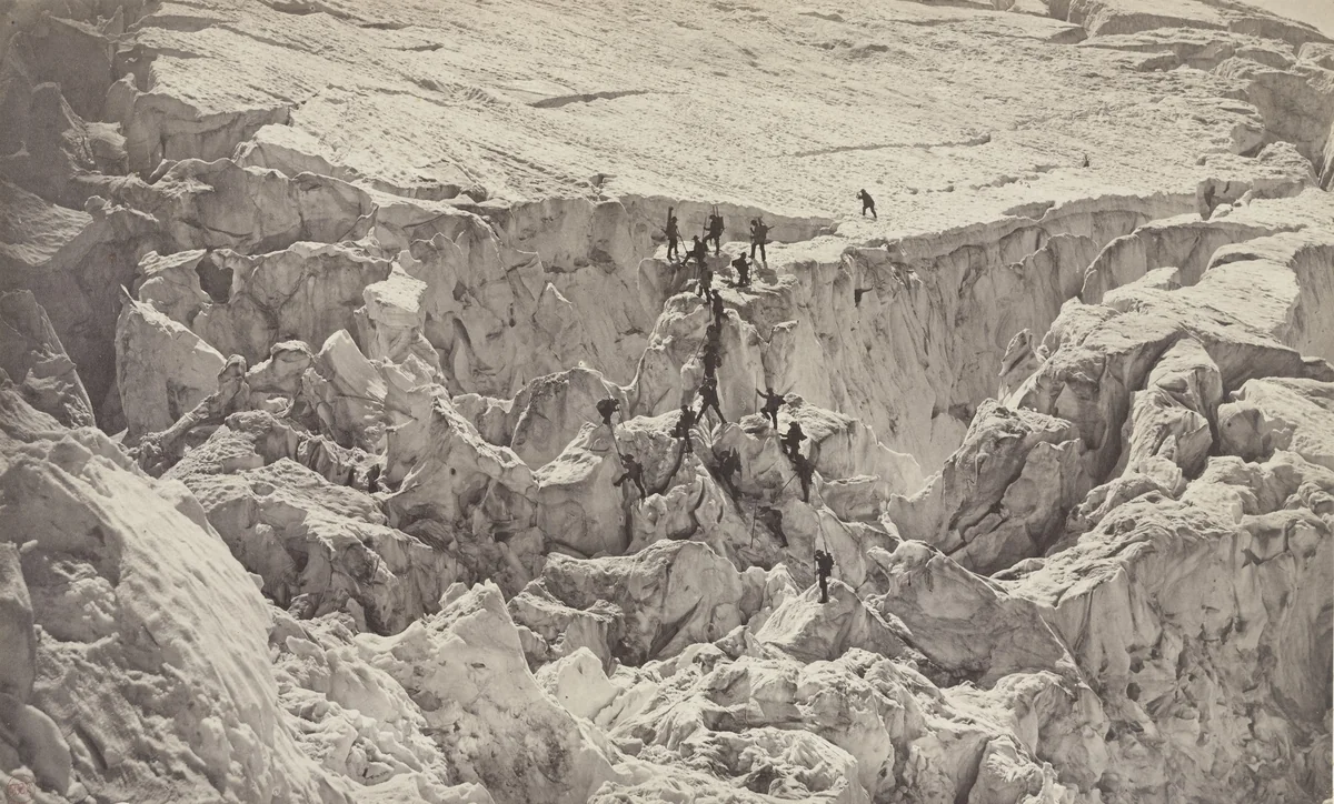 Ascent of Mont Blanc by Louis-Auguste Bisson, Auguste-Rosalie Bisson, photograph, 1861