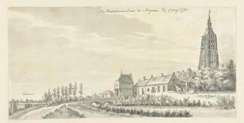 De Heukelomse Poort te Asperen by Jan de Beijer, drawing, 1750