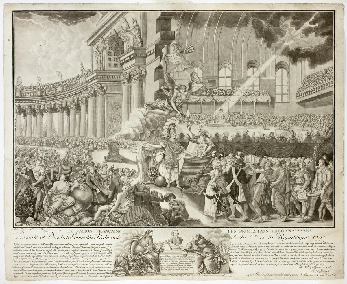 Presenté et dedié a la convention National l'an 2 de la Republique by A. Duplessis, print, 1793