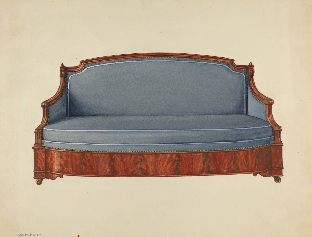 Sofa by Earnest Busenbark, index of american design, 1953