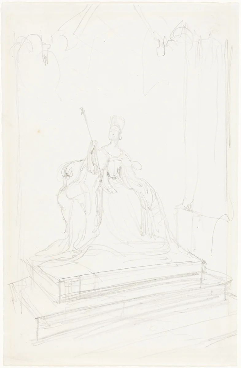 Study for "Queen Victoria" by George Hayter, drawing, 1838