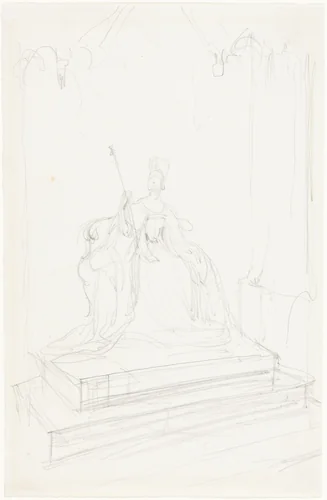 Study for "Queen Victoria" by George Hayter, drawing, 1838