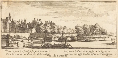 Veue de Larcenal by Israël Silvestre, print, 1655