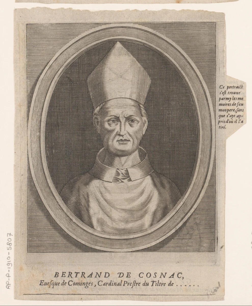 Portret van Bertrand de Cosnac by Etienne Picart, print, 1660