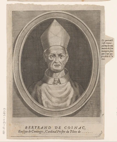 Portret van Bertrand de Cosnac by Etienne Picart, print, 1660