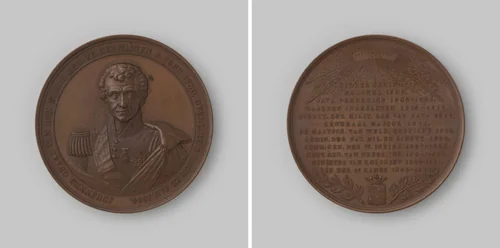 Op het overlijden van Johannes Graaf van den Bosch by anonymous, metalwork, 1844