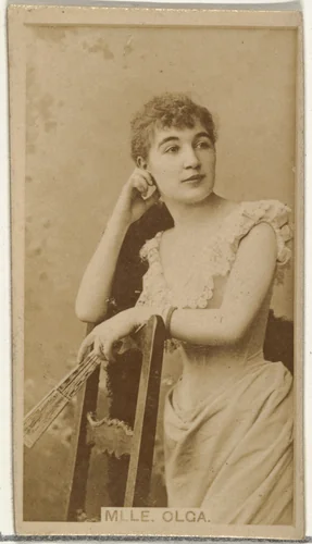 Mlle. Olga, from the Actors and Actresses series (N145-8) issued by Duke Sons & Co. to promote Duke Cigarettes by W. Duke, Sons & Co., photograph, 1890-1895