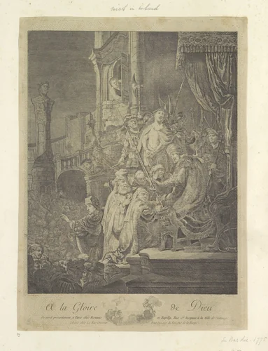 Christus voor Pilatus: grote plaat by Georges Malbeste, book, 1775