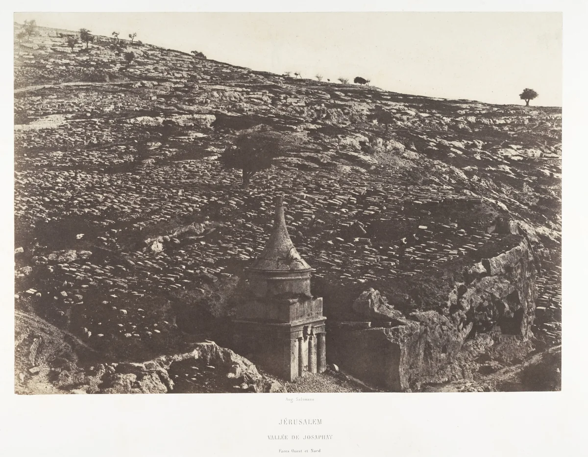 Jérusalem, Vallée de Josaphat, Faces Ouest et Nord, 1 by Auguste Salzmann, photograph, 1854-1859