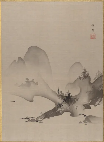 Lake and Mountains by Hashimoto Gahō, painting, 1885-1889