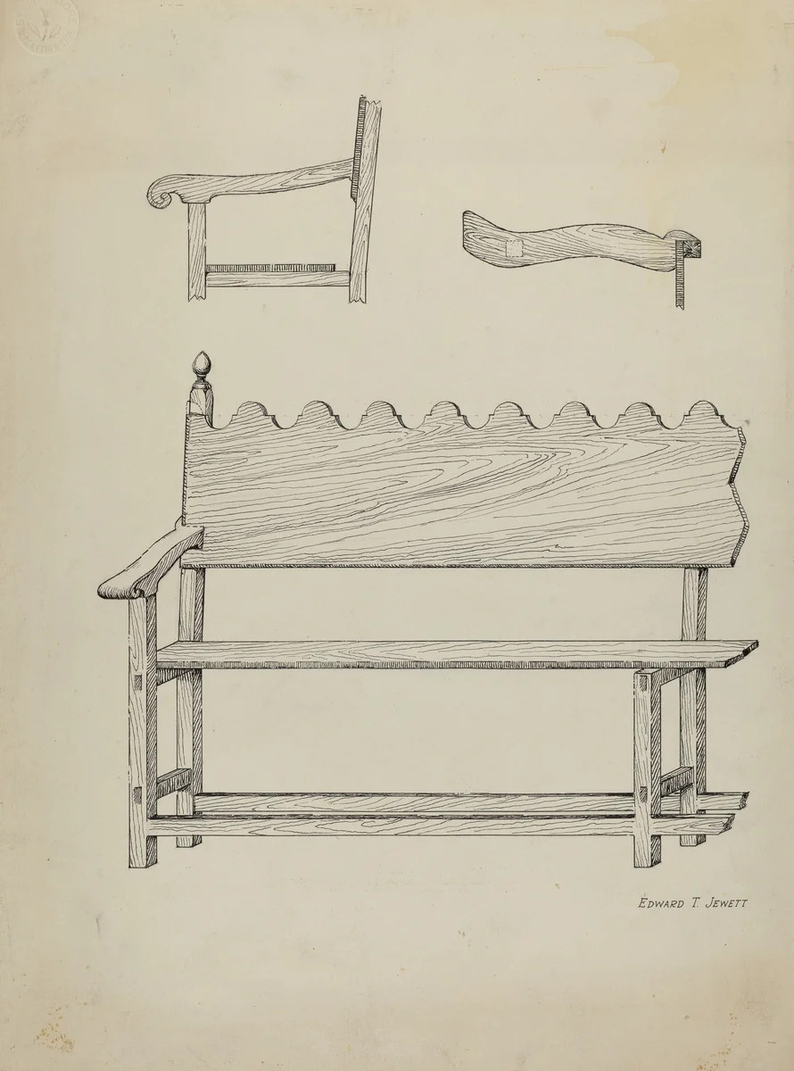 Mission Bed by Edward Jewett, index of american design, 1935-1942