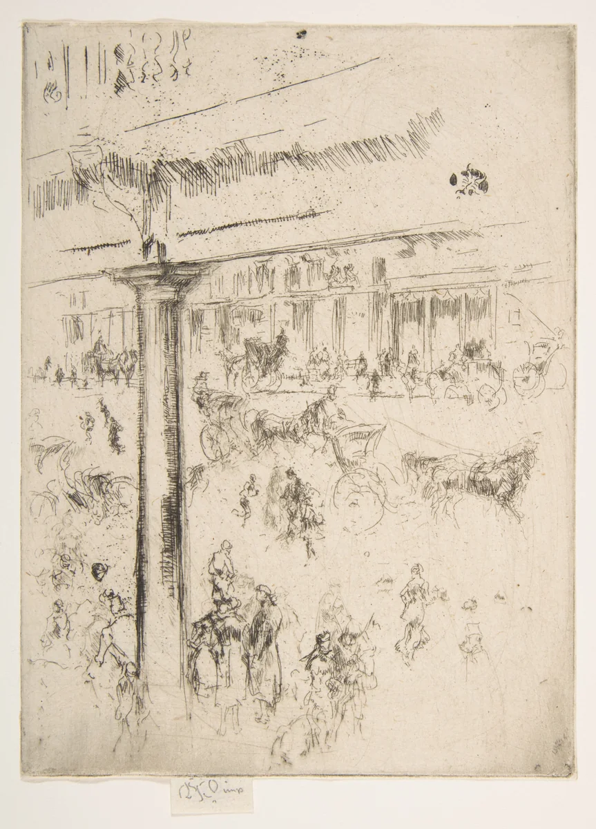 Regent's Quadrant by James McNeill Whistler, print, 1880-1881