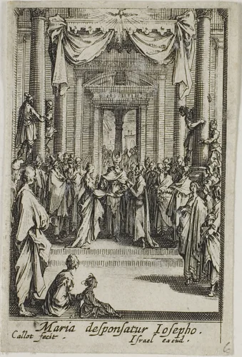 Mary Marries Joseph, from The Life of the Virgin by Jacques Callot, print, 1612-1635