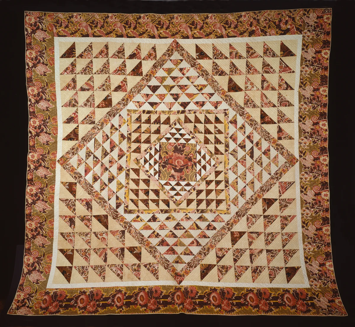 Bedcover by United States or England, textile, 1820-1850