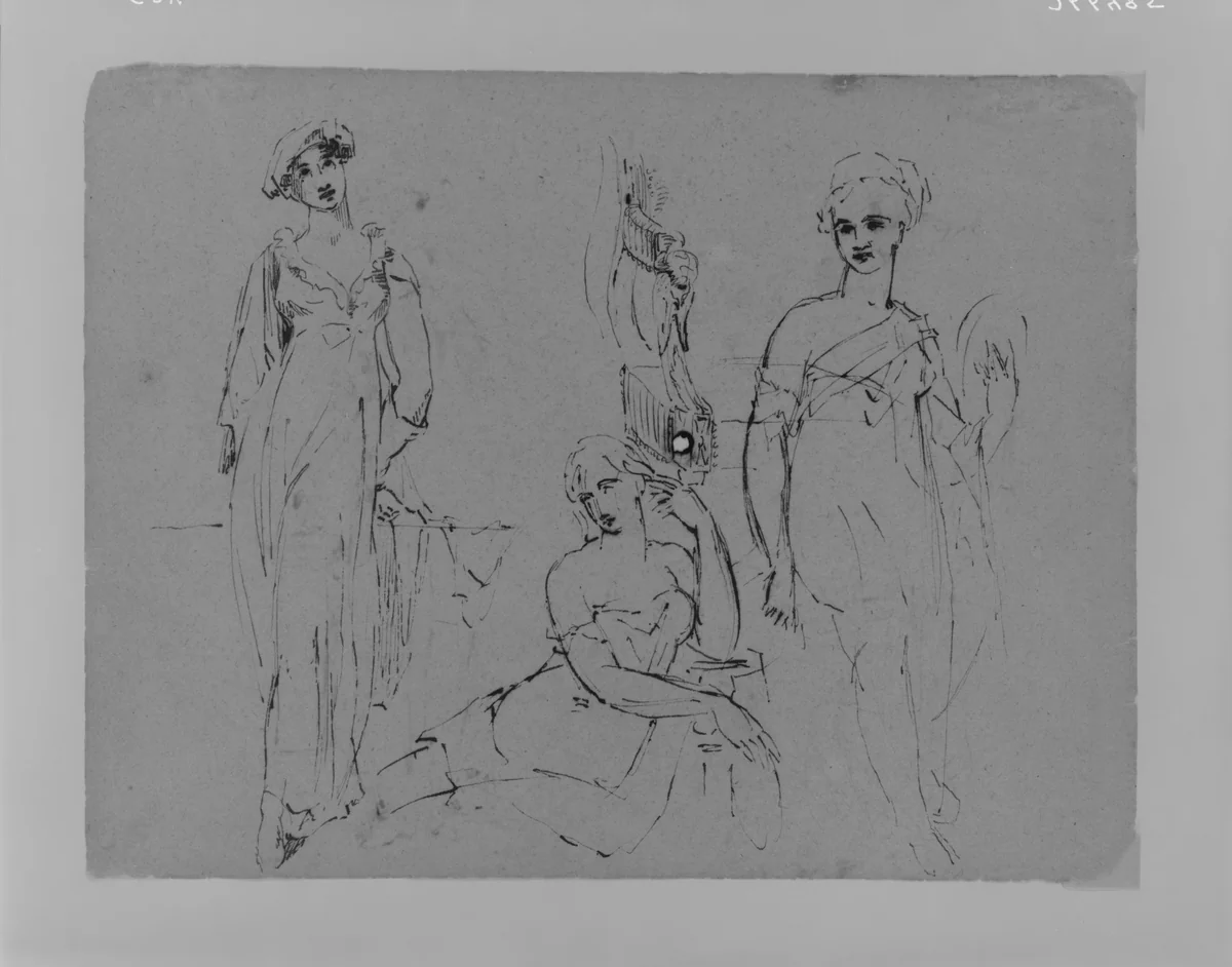 (From Sketchbook) by Thomas Sully, artwork, 1810-1820