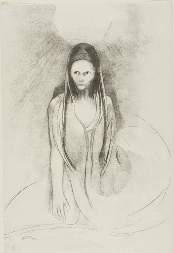 Intelligence was Mine! I Became the Buddha, plate 12 of 24 by Odilon Redon, print, 1896