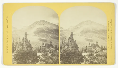 Baldy Peak, Cerro Blanco Mountains, Colorado, 14.234 feet above sea-level. Limit in altitude of vegetation about 11.000 feet, No. 46 from the series "Geographical Explorations and Surveys West of the 100th Meridian" by Timothy O'Sullivan, photograph, 1874