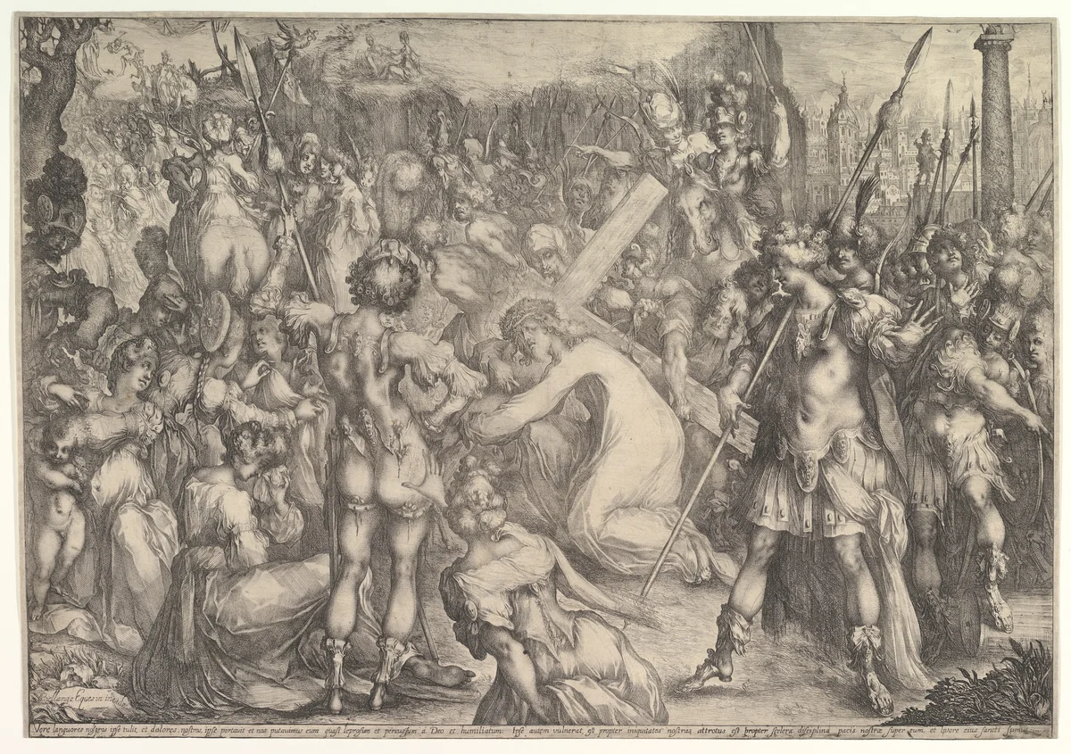 Christ Carrying the Cross by Jacques Bellange, print, 1575-1616