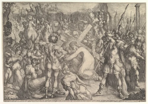 Christ Carrying the Cross by Jacques Bellange, print, 1575-1616