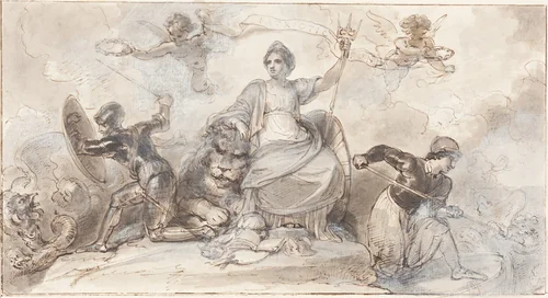 Patriotic Fund by Robert Smirke, drawing, 1752-1845
