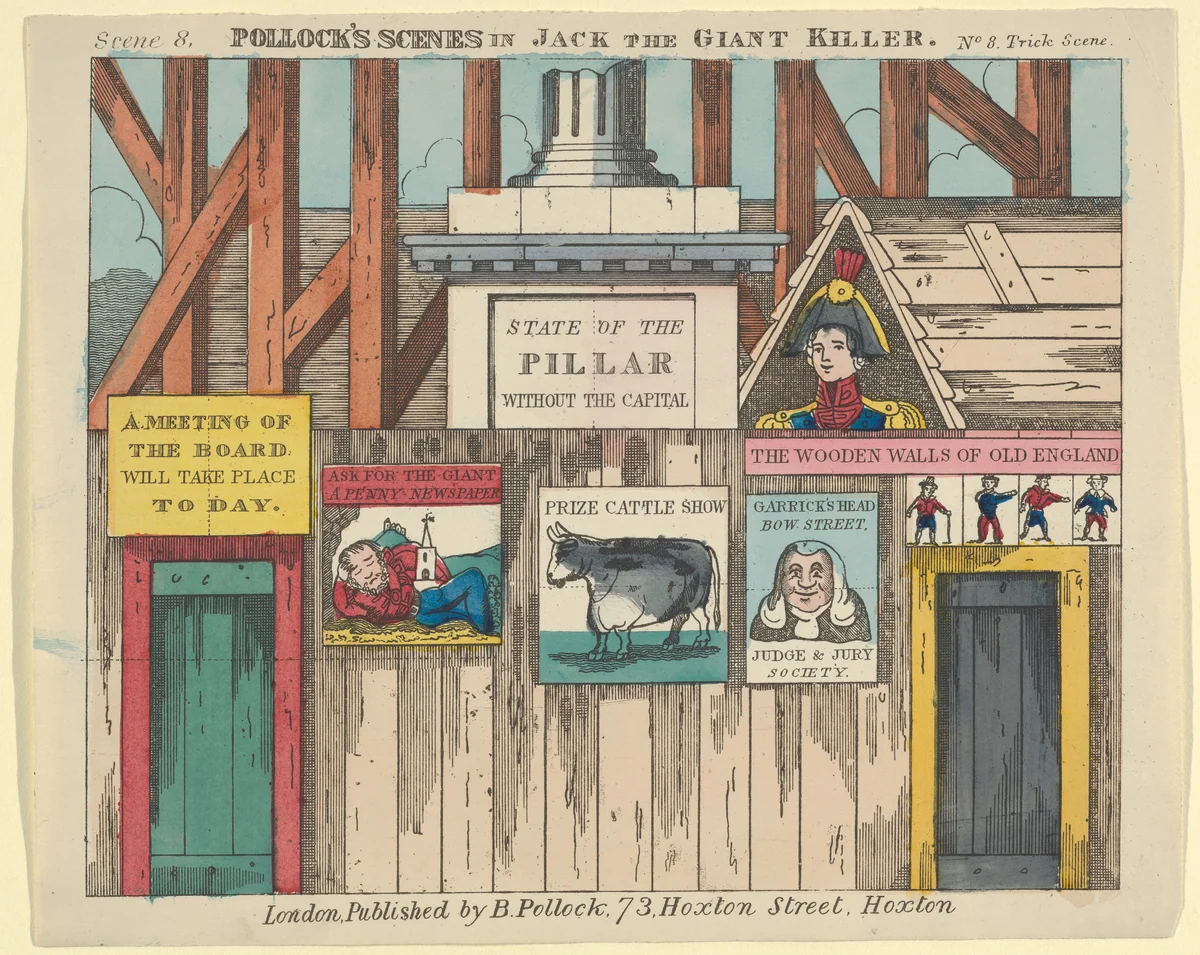 Scene 8, from Jack and the Giant Killer, Scenes for a Toy Theater by Benjamin Pollock, print, 1870-1890