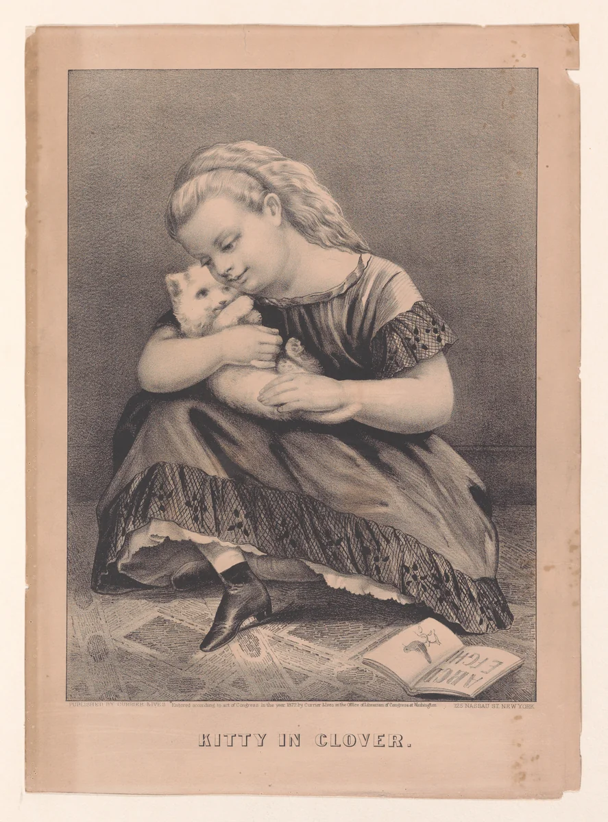 Kitty in Clover by Currier & Ives, print, 1872