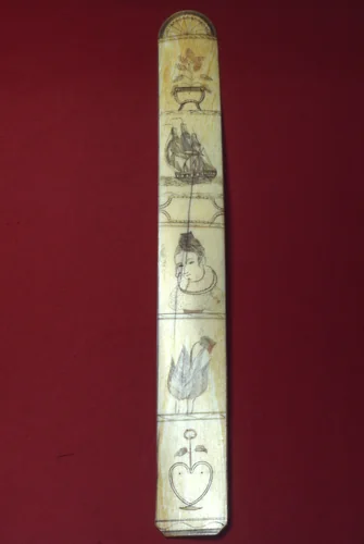 Busk (Corset Stay) by Probably Holland, textile, 1790-1820