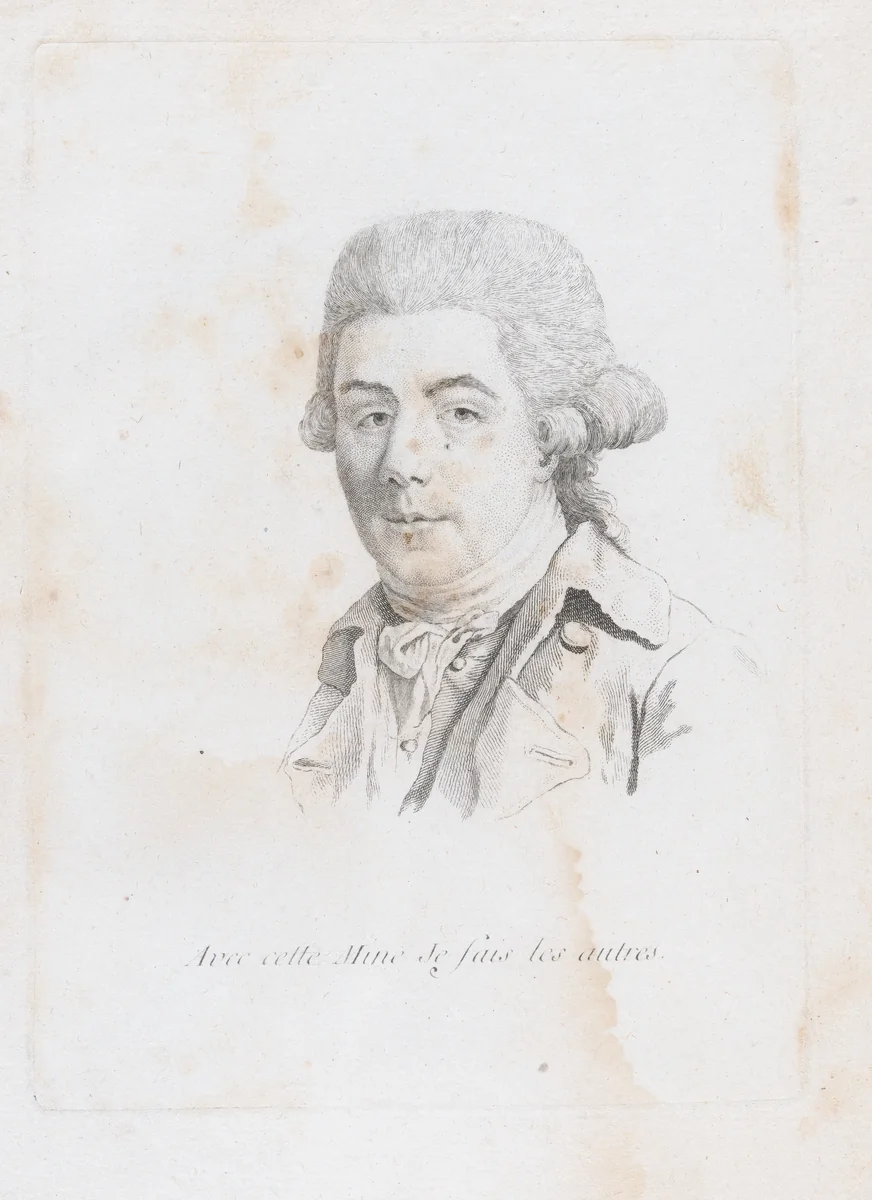 Portrait of a Man by Guillaume Thiemet, print, 1740-1780