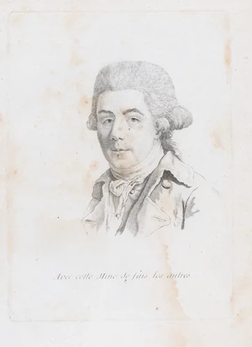 Portrait of a Man by Guillaume Thiemet, print, 1740-1780