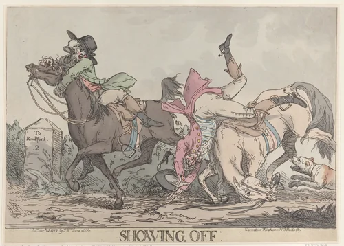 Showing Off by Thomas Rowlandson, print, 1787