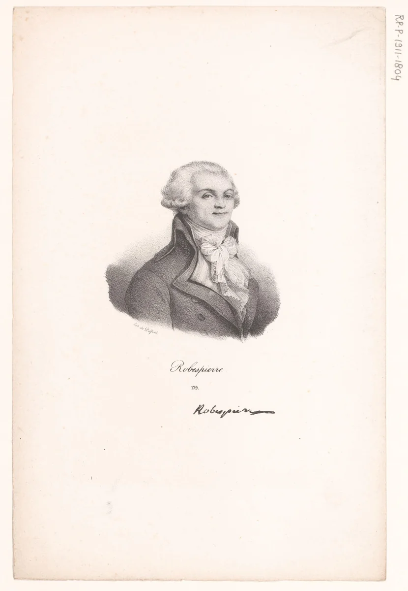 Portret van Maximilien de Robespierre by anonymous, print, 1818-1842