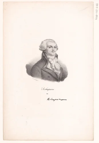 Portret van Maximilien de Robespierre by anonymous, print, 1818-1842
