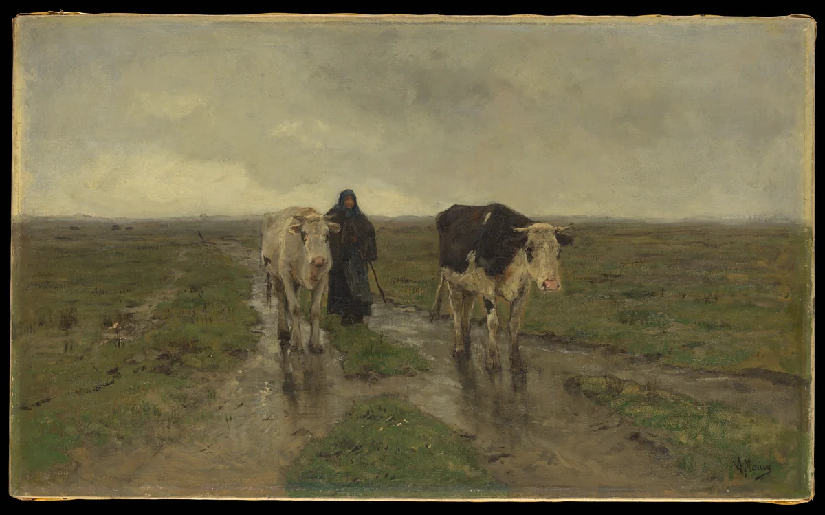 Changing Pasture by Anton Mauve, painting, 1875-1885