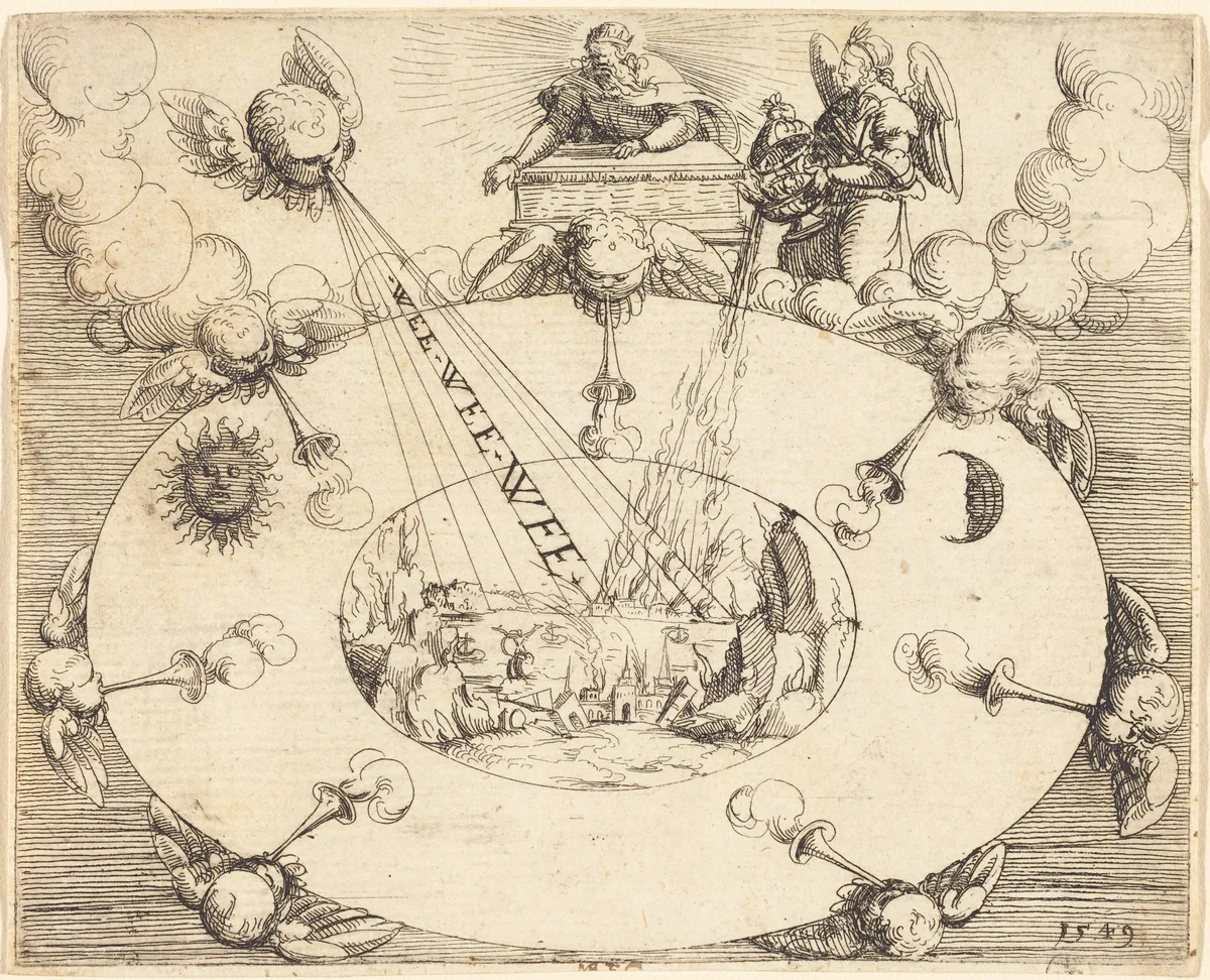The Opening of the Seventh Seal by Augustin Hirschvogel, print, 1549