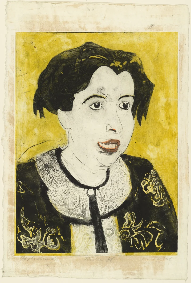 Miss K. (Fräulein K.) by Rolf Nesch, print, 1926