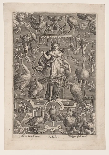 Air, from The Four Elements by Marcus Gheeraerts I, print, 1575-1585