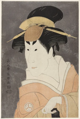 The actor Osagawa Tsuneyo II as Osan, Ippei’s elder sister by Toshusai Sharaku (東洲斎 写楽), print, 1794