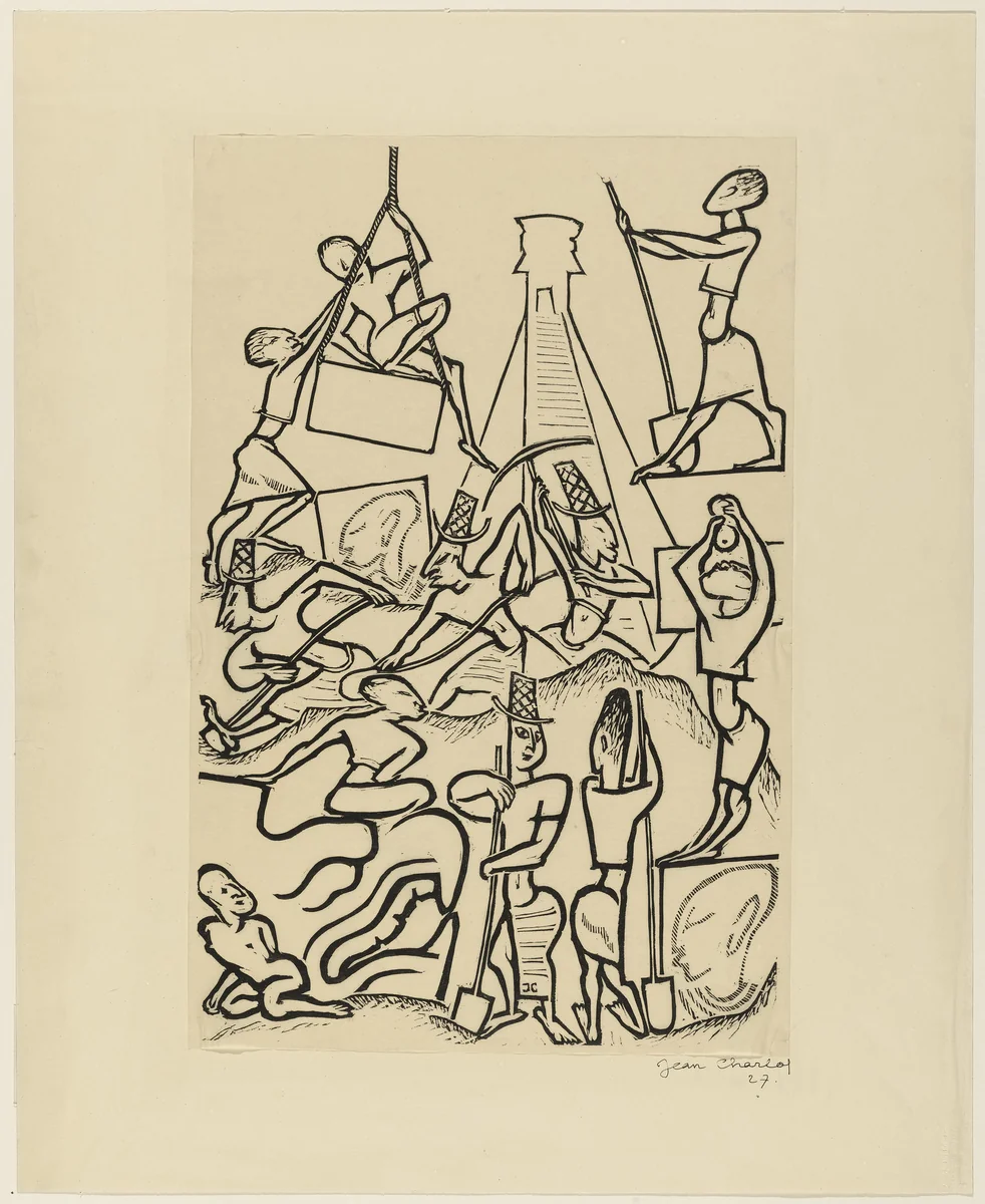 Great Builders II by Jean Charlot, print, 1927