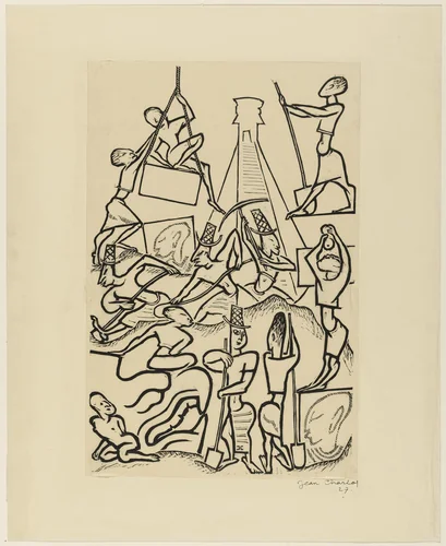 Great Builders II by Jean Charlot, print, 1927