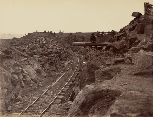 Plate 9. Eastern Approach to Dale Creek Bridge by Andrew Joseph Russell, photograph, 1869