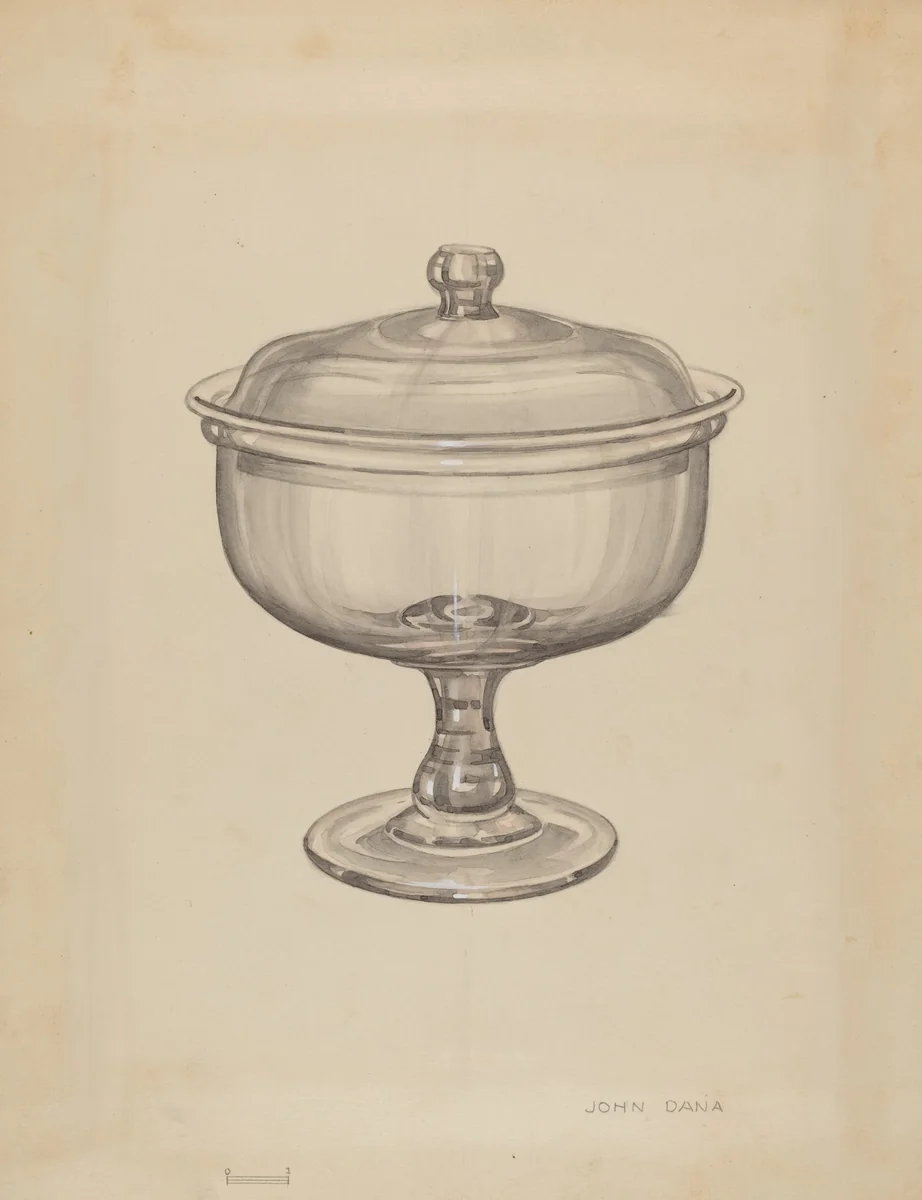 Covered Compote by John Dana, index of american design, 1936