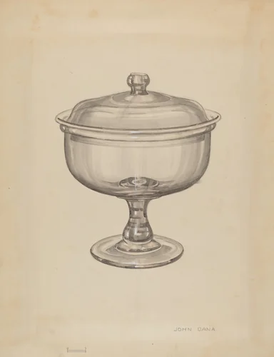 Covered Compote by John Dana, index of american design, 1936