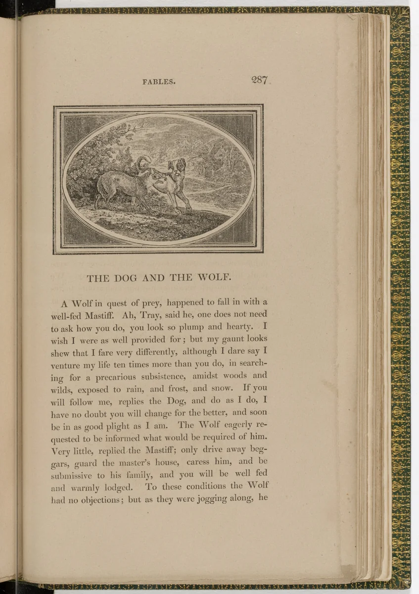 Headpiece (page 287) from The Fables of Aesop by Thomas Bewick, illustrated book, 1818