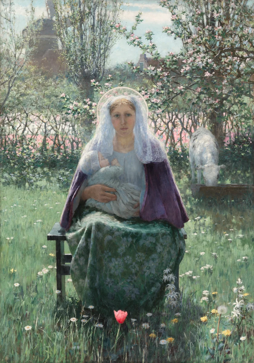 The Blessed Mother by George Hitchcock, painting, 1892