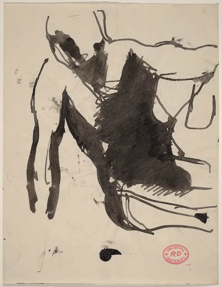 Untitled [gesturing figure] by Richard Diebenkorn, drawing, 1955-1967