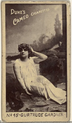 Card Number 45, Gertrude Gardner, from the Actors and Actresses series (N145-4) issued by Duke Sons & Co. to promote Cameo Cigarettes by W. Duke, Sons & Co., photograph, 1880-1889