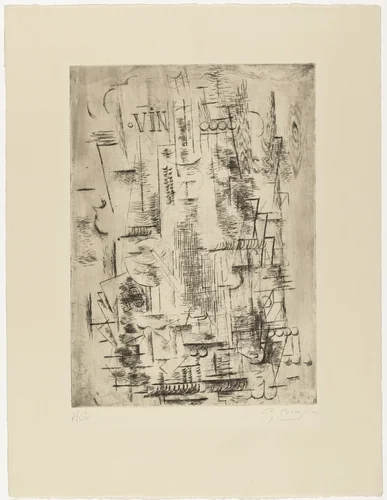 Bass by Georges Braque, print, 1911